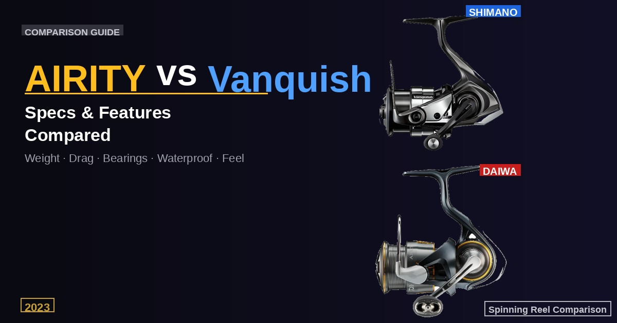 Daiwa 飛竜　SPECIAL QUALITY DAIWA 23 AIRITY vs Shimano 23 Vanquish: Specs & Features Compared