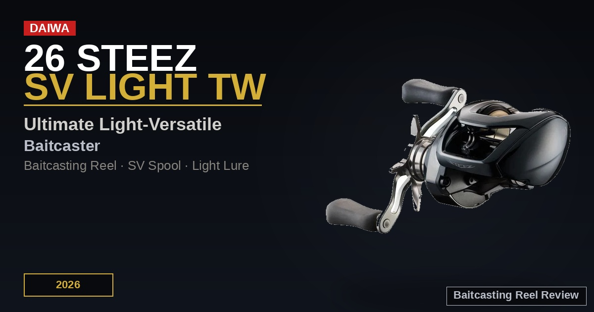 DAIWA 26 STEEZ SV LIGHT TW: Ultimate Light-Versatile Baitcaster