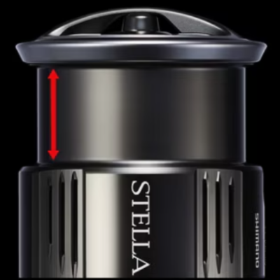 Shimano collection with LONG STROKE SPOOL technology feature illustration