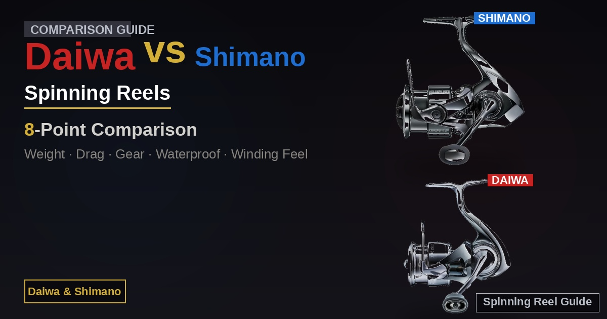 Daiwa vs Shimano Spinning Reels: 8-Point Comparison