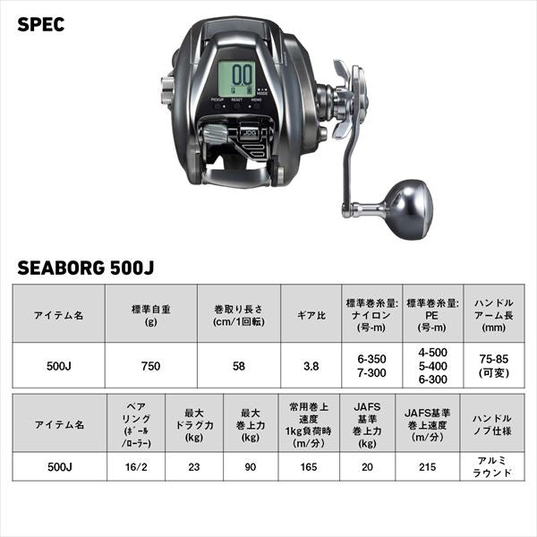 DAIWA SEABORG 500J (English Display) (Right) Japan Model